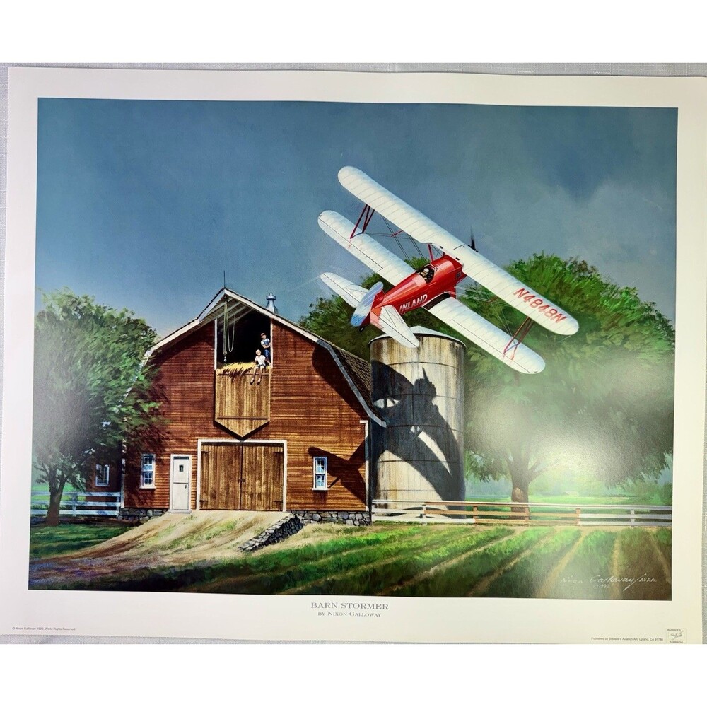 Barn Stormer Print By Nixon Galloway Published By Bledsoe’s Aviation Art ‘90